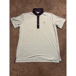 Greyson Short Sleeve Blue Galloway Golf Performance Polo Shirt Size L